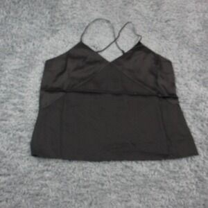 Express Downtown Cami Tank Womens XL Black V Neck Lined Adjustable Straps NWT